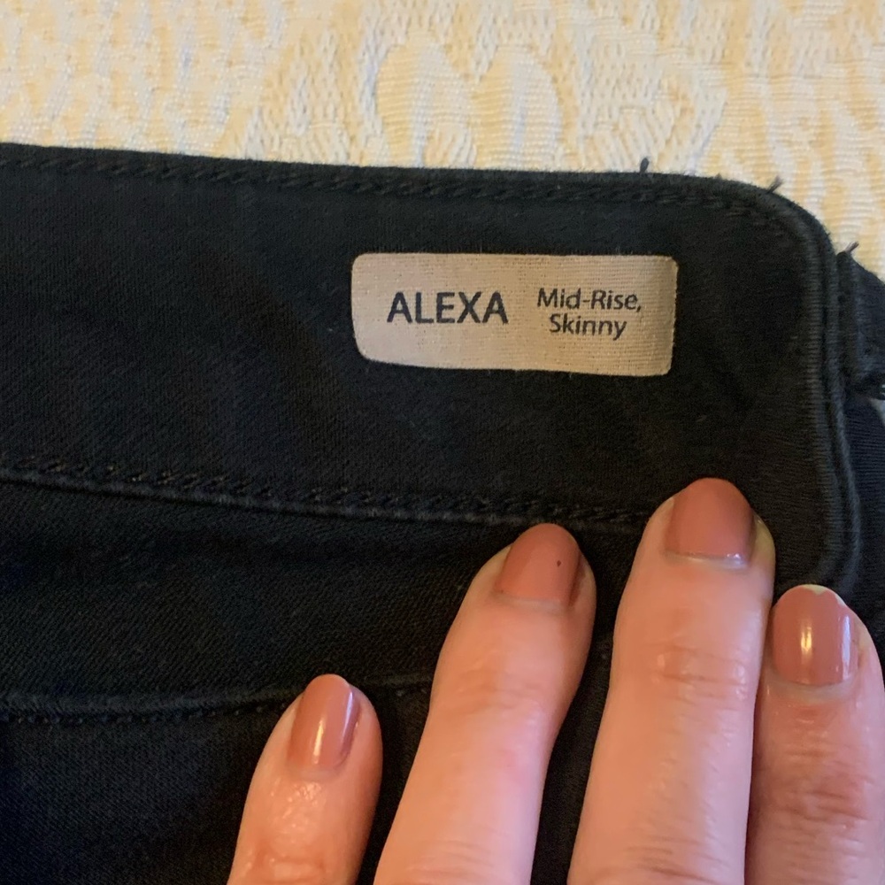 Mavi Women's Alexa Mid-rise Black Skinny Jeans 26/30 - Picture 3 of 6